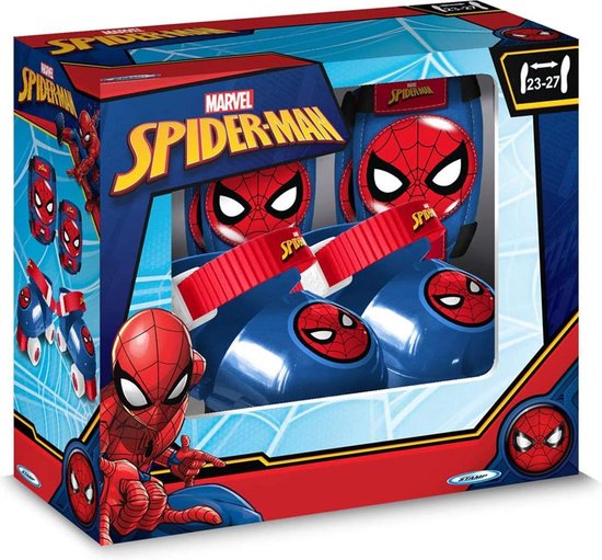 Marvel Spider-man Rolschaatsen Met Bescherming Blauw/rood Maat 23-27