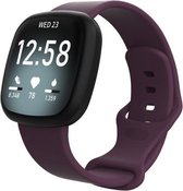 By Qubix geschikt voor Fitbit Versa 3 - Fitbit Versa 4 - Fitbit Sense 1 - Fitbit Sense 2 Sportbandje - Paars - Maat: M-L Smartwatchbandje bandje Armband Polsband Strap Band Watchband