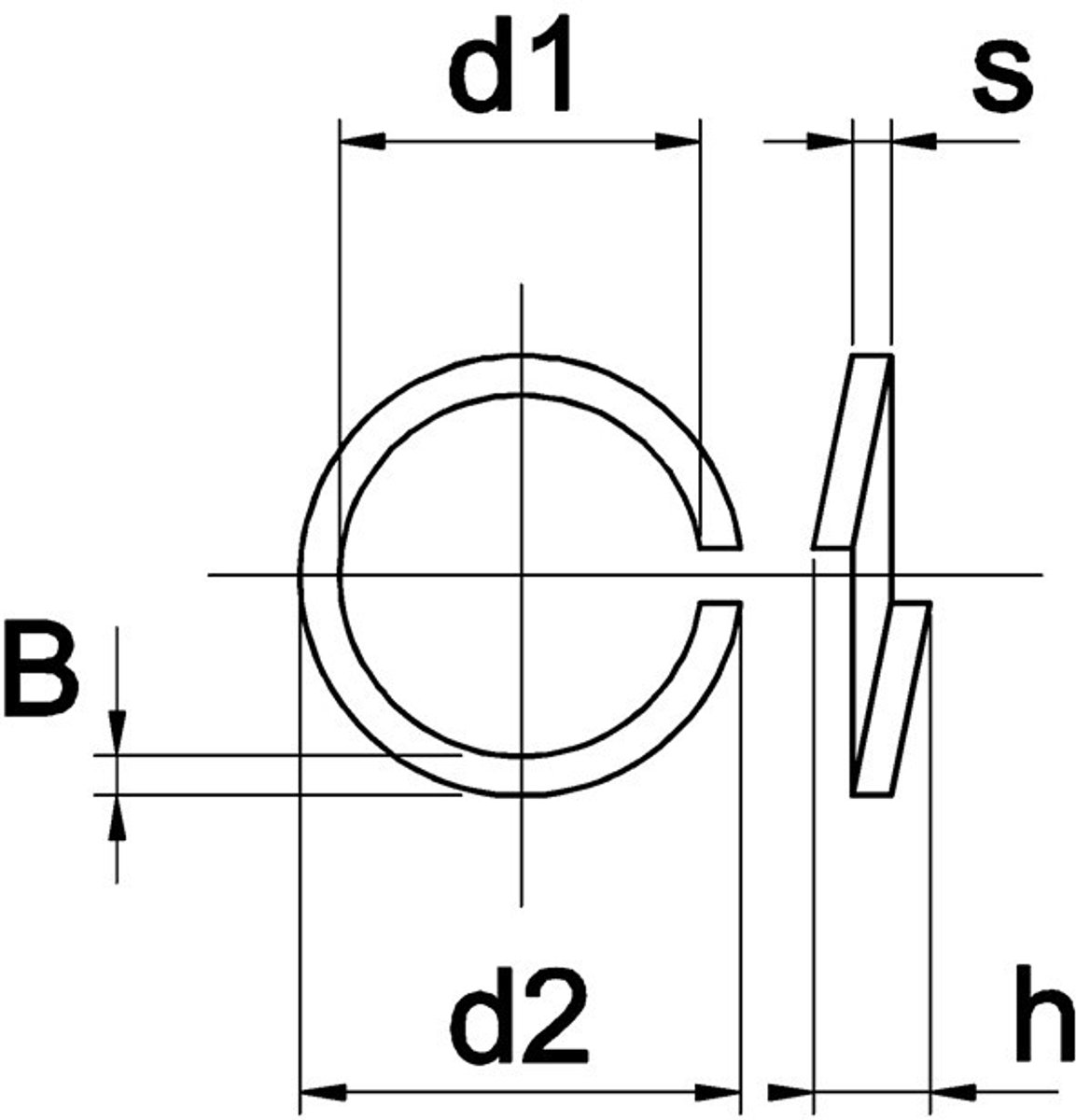 Veerring M6 RVS A4 - 200 stuks