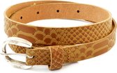 Kidzzbelts Meisjesriem JeanskinderriemSmalle 1565 - Cognac - 55 cm