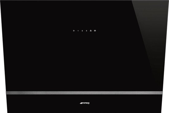 SMEG KV28N - Afzuigkap - Wandkap - Zwart - 666 m³/uur - Energielabel A