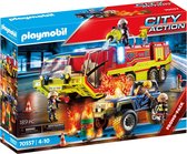 PLAYMOBIL City Action Camion de pompiers et véhicule enflammé - 70557