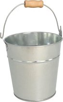 Gerimport Emmer 1 Liter 13 X 13 Cm Zink Zilver