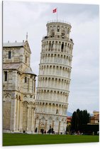 Dibond - Toren van Pisa - 80x120cm Foto op Aluminium (Wanddecoratie van metaal)