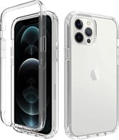 iPhone XS Max Full Body Hoesje - 2-delig Back Cover Siliconen Case TPU Schokbestendig - Apple iPhone XS Max - Transparant