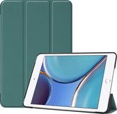 Tablet hoes geschikt voor iPad Mini 2021 - Tri-Fold Book Case - Donker Groen