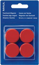 Maul magneet MAULsolid, diameter 38 mm, rood, blister van 2 stuks