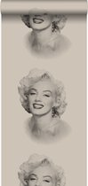 Origin behang Marilyn Monroe grijs en zwart - 326350 - 53 cm x 10,05 m