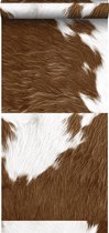 Origin vlies wallpaper XXL koeienhuid-look bruin en wit - 357242 - 0.5 x 9 m