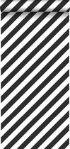 ESTAhome behang strepen zwart wit - 139112 - 0.53 x 10.05 m