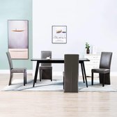 Medina Eetkamerstoelen 4 st kunstleer grijs