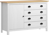 Medina Dressoir Hill Range 120x40x80 cm massief grenenhout wit