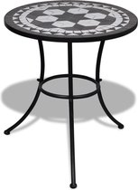 Table de bistrot Medina 60 cm mosaique noir et blanc