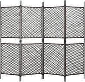 Medina Kamerscherm met 4 panelen 240x200 cm poly rattan bruin