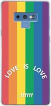 6F hoesje - geschikt voor Samsung Galaxy Note 9 -  Transparant TPU Case - #LGBT - Love Is Love #ffffff