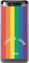 6F hoesje - geschikt voor Samsung Galaxy A80 -  Transparant TPU Case - #LGBT - Love Is Love #ffffff