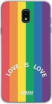 Samsung Galaxy J7 (2018) Hoesje Transparant TPU Case - #LGBT - Love Is Love #ffffff