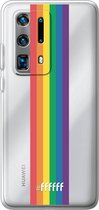 6F hoesje - geschikt voor Huawei P40 Pro+ -  Transparant TPU Case - #LGBT - Vertical #ffffff