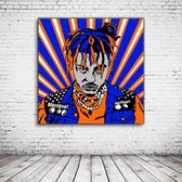 Pop Art Juice WRLD Canvas - 80 x 80 cm - Canvasprint - Op dennenhouten kader - Geprint Schilderij - Popart Wanddecoratie