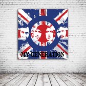 Pop Art The Who Poster - 90 x 90 cm Fotopapier Mat 180 gr - Popart Wanddecoratie