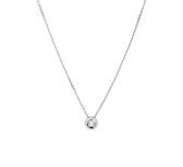 YO&NO - Ketting - Witgoud - Diamant - 1,0 mm -  41 - 43 - 45 cm - 585 goud