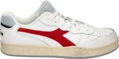 Diadora Mi Basket Low unisex sneaker - Wit rood - Maat 40