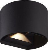 LED Wandlamp | Rond | Zwart | 6 Watt | Dimbaar | 3000K (Warm wit)
