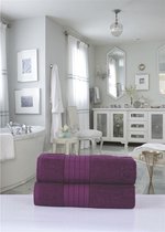 Luxe Handdoeken Set - Handdoek - Douchelaken - 70x140cm - 100% Zacht Katoen - Bordeaux Rood - 2 stuks