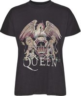 Noisy may T-shirt Nmhailey S/l Queen Top Bg 27016485 Obsidian/queen Dames Maat - S