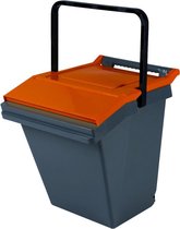 Easytech stapelbare afvalbak oranje, 40 liter (VB188000)