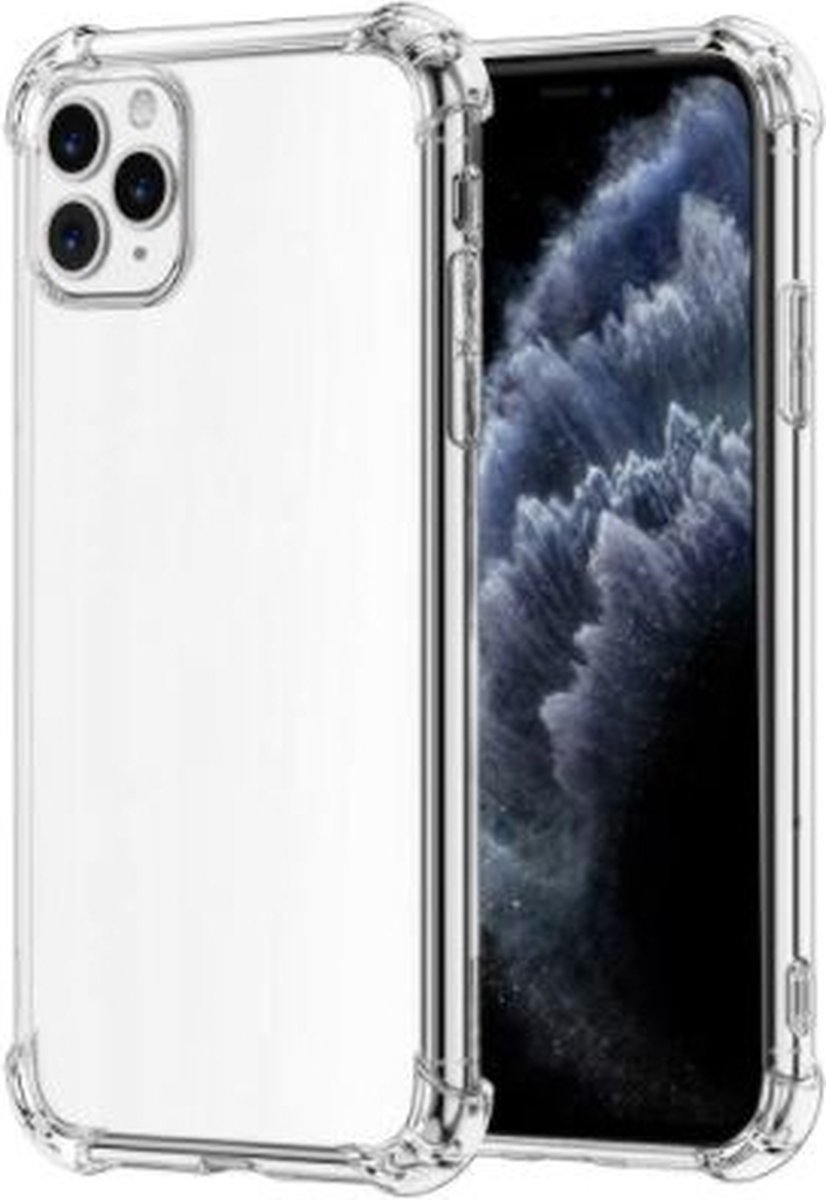 Ceezs Shockproof TPU hoesje met camera protectie geschikt voor Apple iPhone 12 Pro - schokbestendig - doorzichtige case - optimale bescherming - transparant