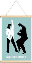 JUNIQE - Posterhanger Dance Good Poster 1 -30x45 /Blauw & Zwart