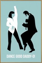 JUNIQE - Poster met kunststof lijst Dance Good Poster 1 -30x45 /Blauw