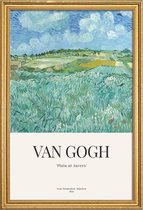 JUNIQE - Poster in houten lijst Van Gogh - Plain Near Auvers (1890)