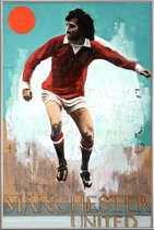 JUNIQE - Poster met kunststof lijst One Love - Manchester United