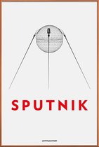 JUNIQE - Poster met kunststof lijst Sputnik 2 -20x30 /Wit