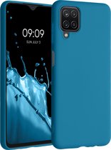 kwmobile telefoonhoesje geschikt voor Samsung Galaxy A12 - Hoesje voor smartphone - Back cover in Caribisch blauw