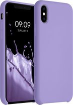 kwmobile telefoonhoesje voor Apple iPhone XS - Hoesje met siliconen coating - Smartphone case in violet lila