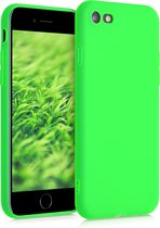 kwmobile telefoonhoesje voor Apple iPhone SE (2022) / SE (2020) / 8 / 7 - Hoesje voor smartphone - Back cover in neon groen