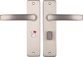 Starx Poignée de porte en acier inoxydable - Quincaillerie de Ferrures de porte - Écran de porte avec fermeture de toilette (WC57-5) - Bloc de poignée de porte