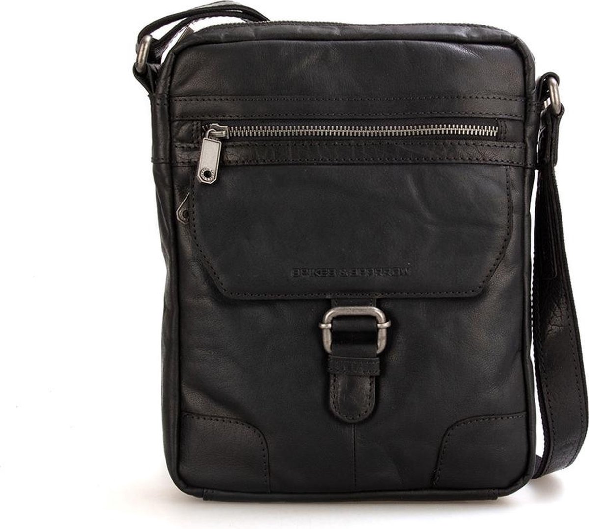 Leren A5 Crossbodytas - 10 inch - Nebraska - Zwart