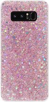 - ADEL Premium Siliconen Back Cover Softcase Hoesje Geschikt voor Samsung Galaxy Note 8 - Bling Bling Roze