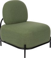 Nancy's Crestwood Lounge Chair - Modern - Groen, Zwart - Polyester, Multiplex, IJzer - 71,5 cm x 66 cm x 77 cm