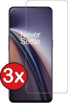 OnePlus Nord CE Screenprotector Glas 5G - OnePlus Nord CE 5G Screenprotector Tempered Glass Gehard - 3 PACK