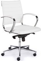Ergonomische bureaustoel design 600 lage rug Wit met glijdoppen