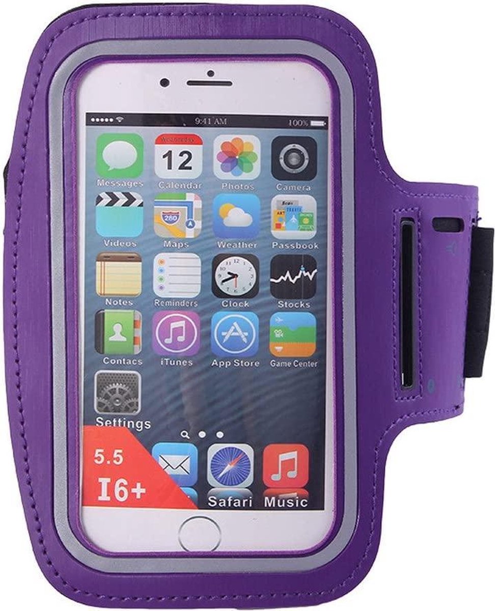 Hardloop Armband Telefoon | Geschikt voor Oppo A74 5G| Hardloop Armband | Sport Hardloopband | Hardloop Telefoonhouder | Paars