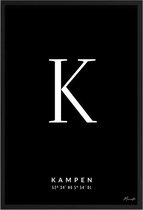 Poster Letter K Kampen A4 - 21 x 30 cm (Exclusief Lijst)