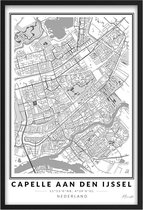 Poster Stad Capelle aan den IJssel A2 - 42 x 59,4 cm (Exclusief Lijst)