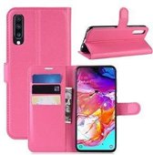 Samsung A70 Hoesje Wallet Case Roze