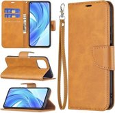 Voor Xiaomi Mi 11 Lite Retro Lamsvacht Textuur Pure Kleur Horizontale Flip PU Lederen Case met Houder & Kaartsleuven & Portemonnee & Lanyard (Geel)